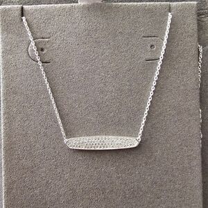 NWT Kendra Scott Mattie Pave Sterling Silver Necklace